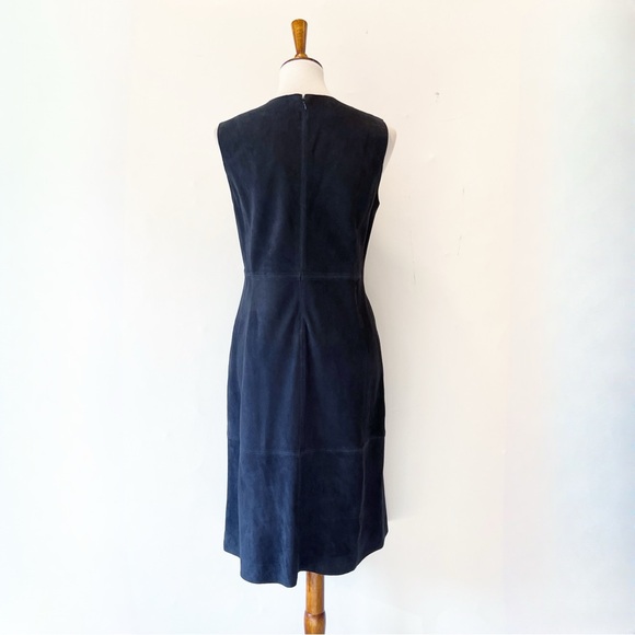 Vince Suede Navy Sheath Dress Size 8 NEW NWT $845 - Picture 2 of 8